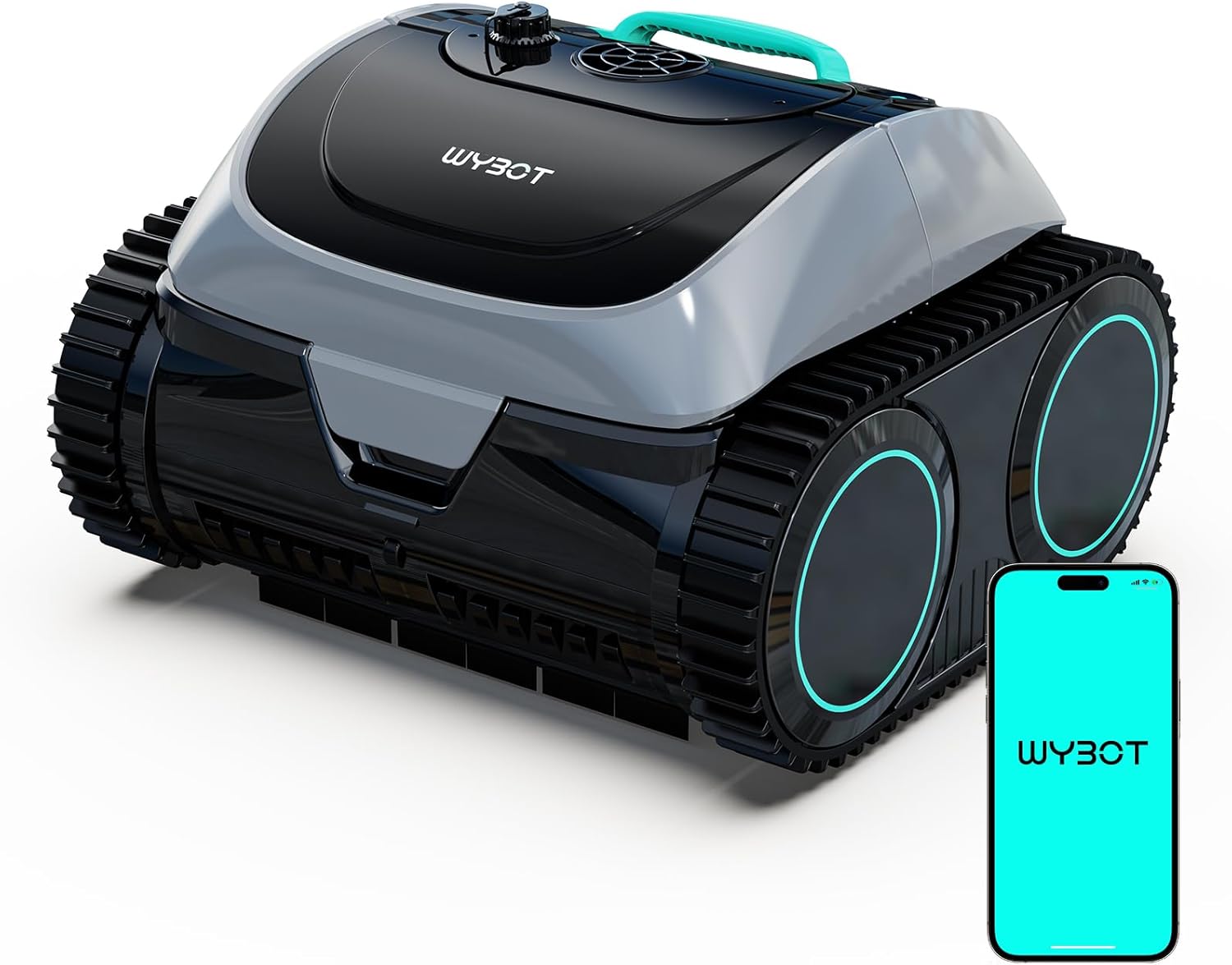 (2026 Upgrade) WYBOT C1 Cordless Robotic Pool Cleaner, 4-in-1 Pool Vacuum for Inground Pools & Above Ground Pool Up to 150 Mins Runtime, Power Suction with Smart Navigation & APP Control, Lake Green