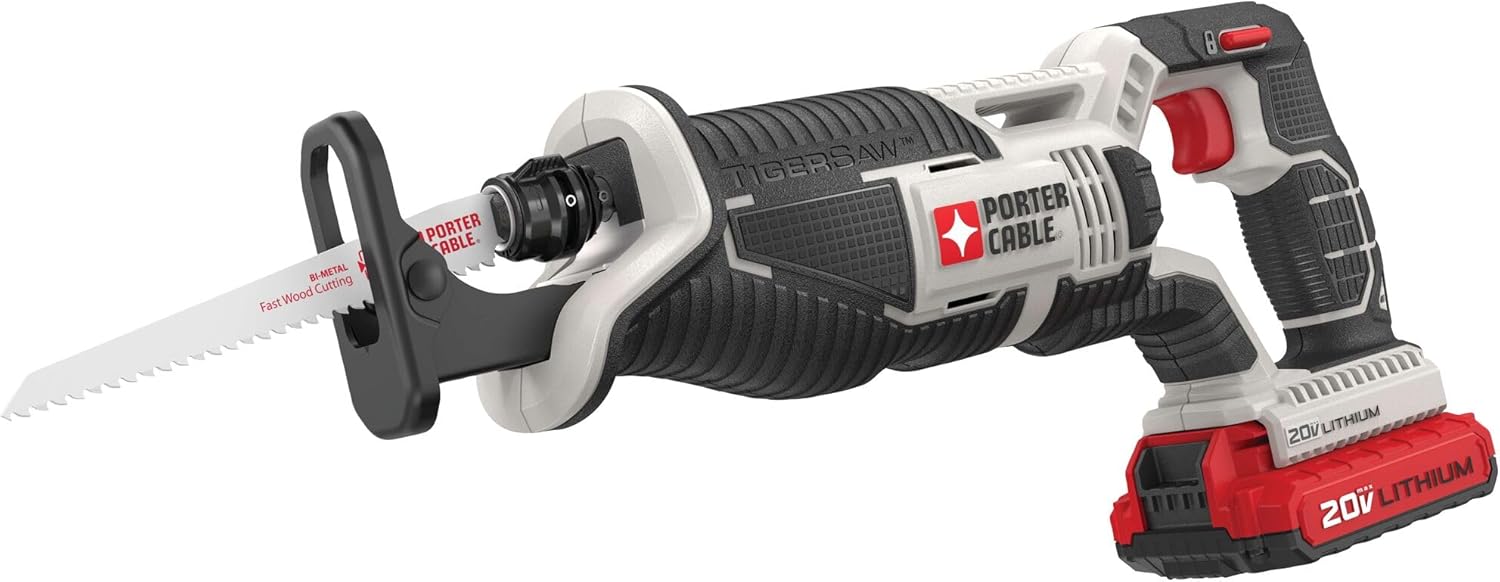 PORTER-CABLE 20V MAX* Reciprocating Saw, Tool Only (PCC670B)