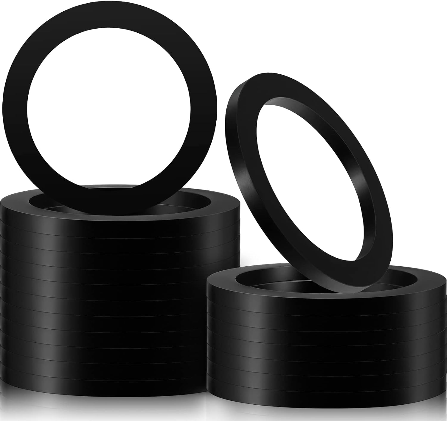 20 Pack 3" Camlock Gasket Fitting Cam Lock Hose Seal for Female Coupler Cam Groove Replacement Rubber Washer Black Rubber Gasket Ring Large Replacement Strainer for Pool Plunger Valves