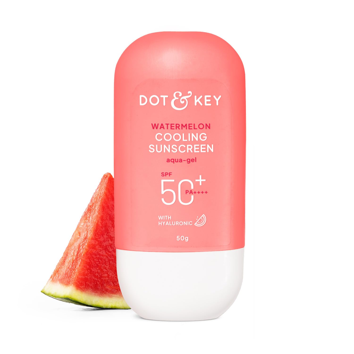 Dot & Key Watermelon Sunscreen SPF 50 PA++++ with Hyaluronic Acid, Broad Spectrum, 1.76 oz (50 g)