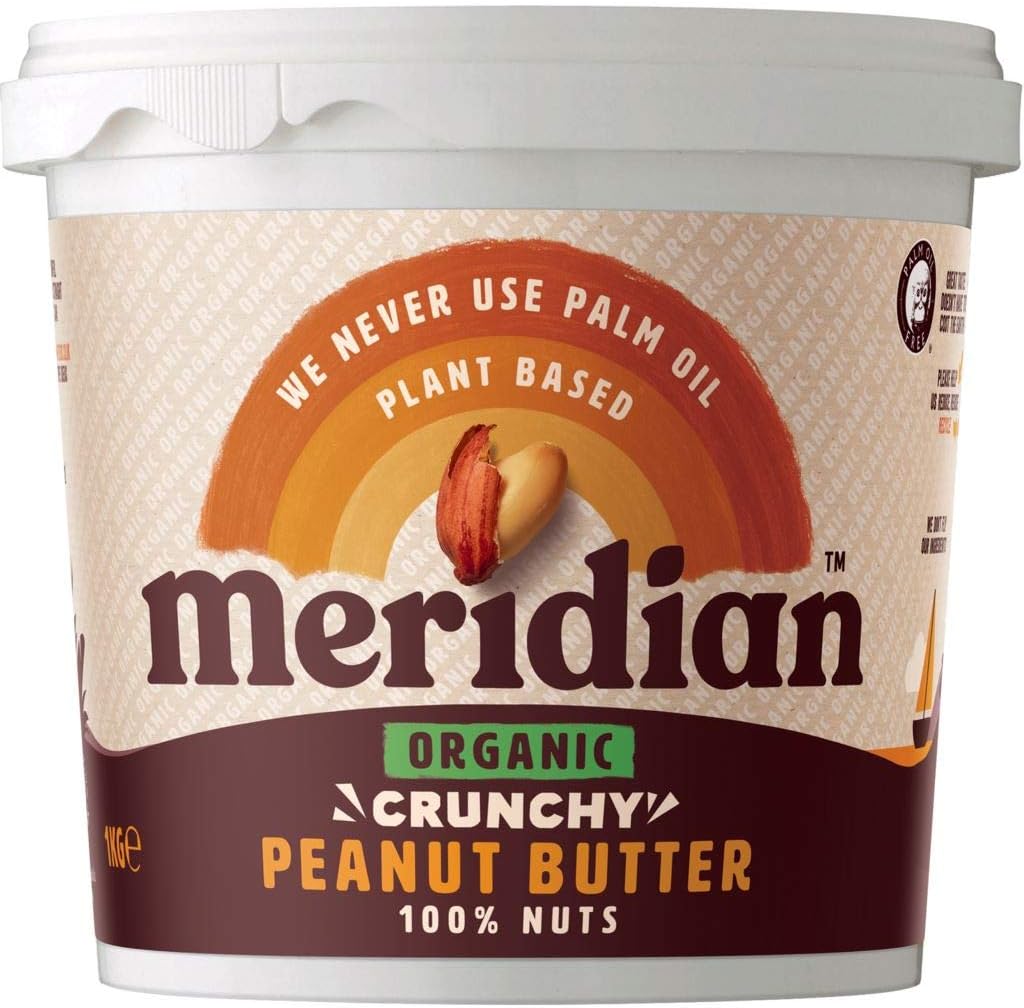 Meridian - Organic Peanut Butter - Crunchy 100% Nuts - 1kg