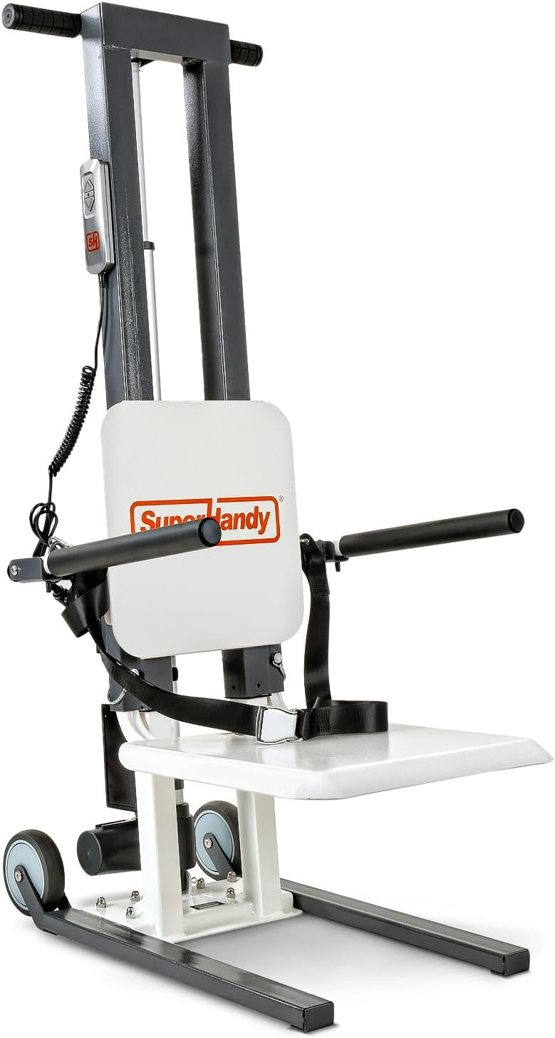 SuperHandy GoRise FS Electric Floor to Stand Lift for Seniors and People with Disabilities - 500 Lbs Capacity, Standing Assistance, Portable, Adjustable, Ergonomic, Easy Storage [Patent Pending]