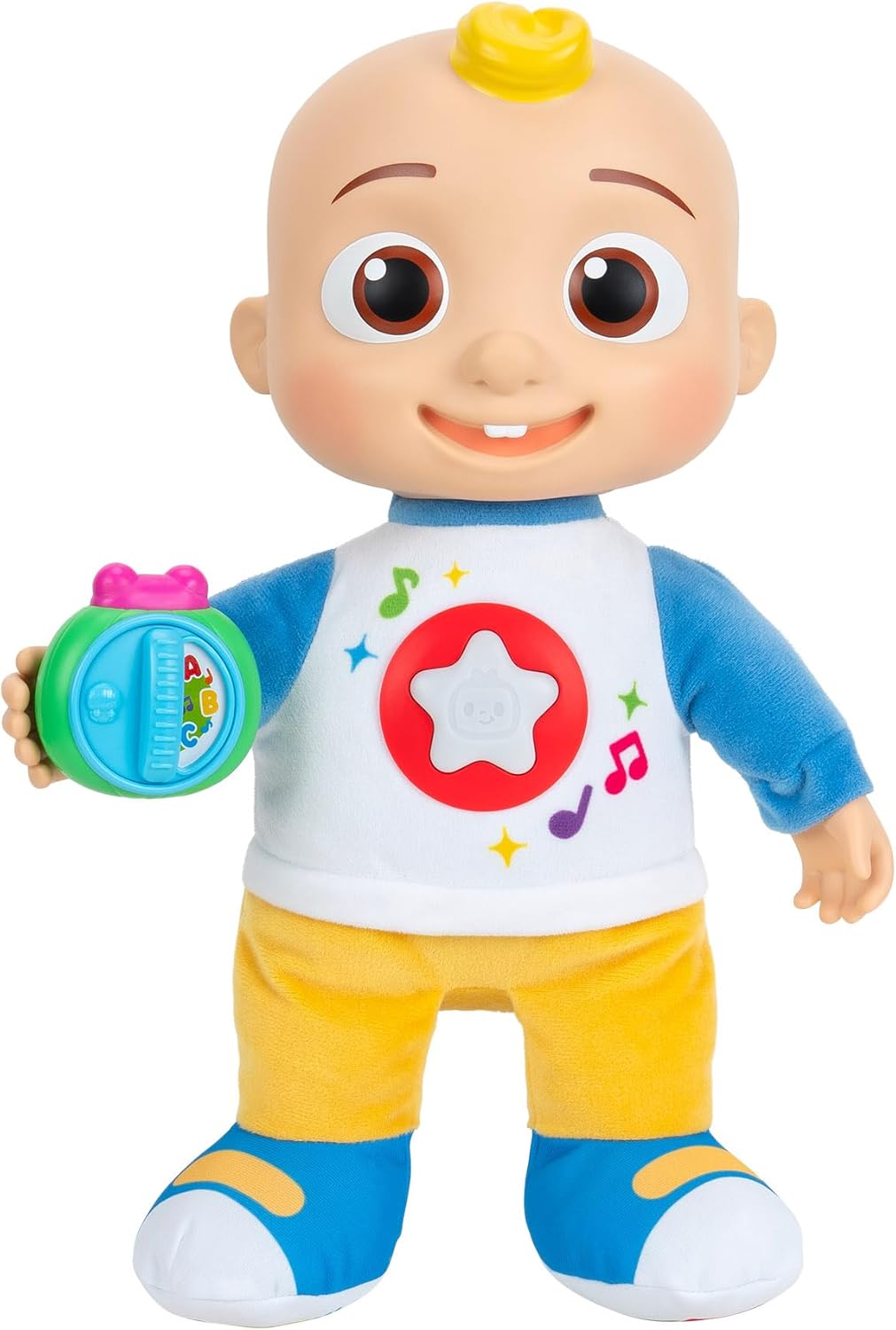 CoComelon Discover ‘N Play JJ - Explore Shapes, Colours, ABC’s, 123’s, Listen to 5 Fan-Favourite Songs, and 50+ Phrases - Feature Plush 10” JJ Doll for Kids and Preschoolers - 18 Months +