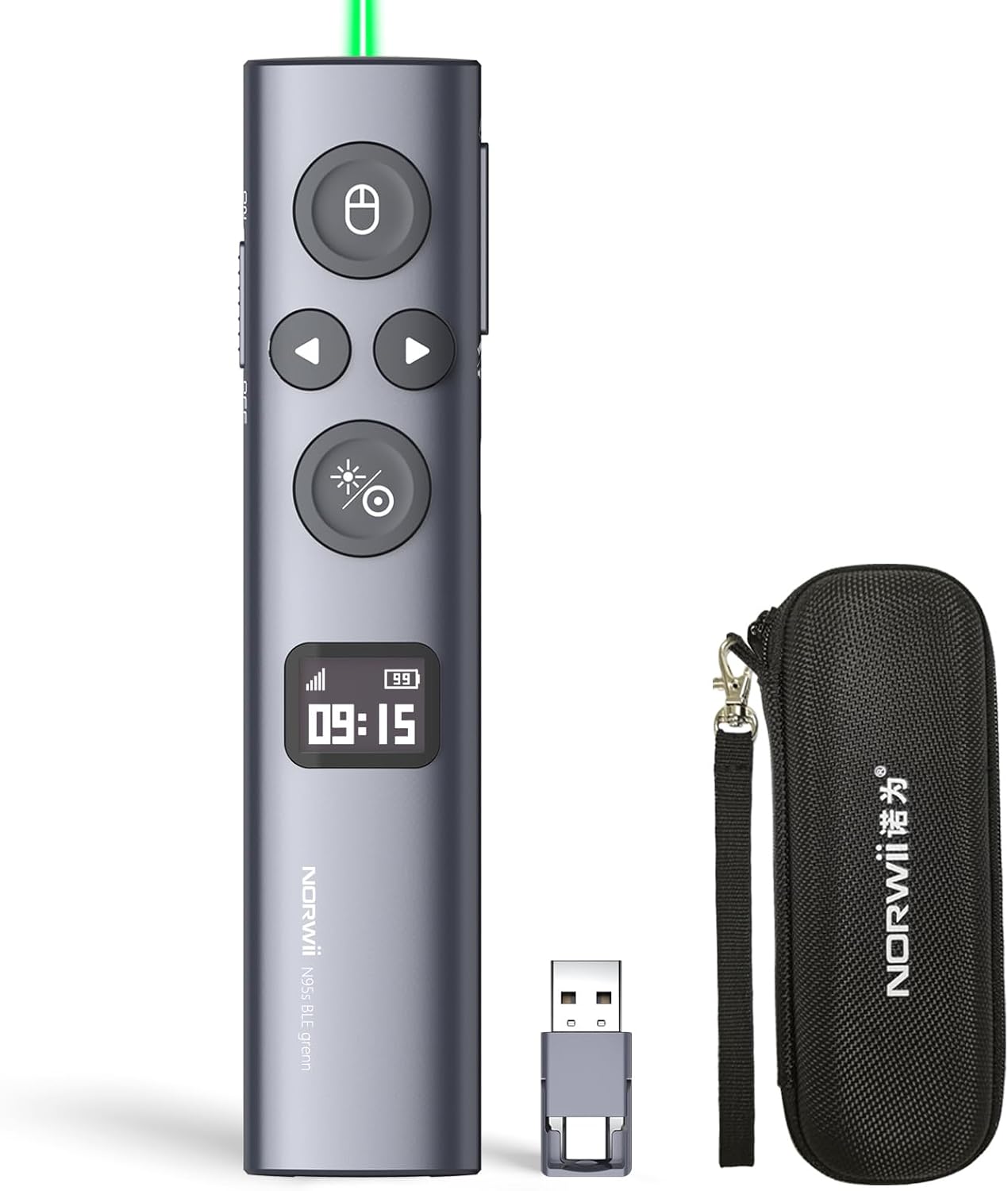 Norwii N95s Presentation Remote, Slide Clicker for PowerPoint Presentations
