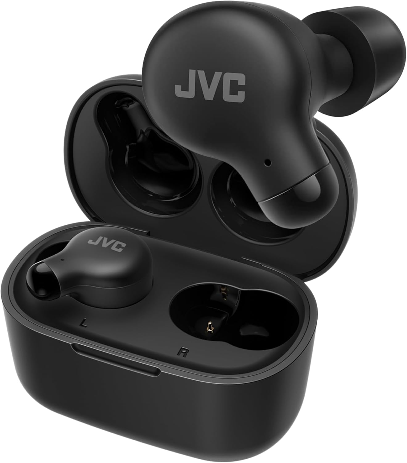 JVC Marshmallow True Wireless Bluetooth 5.3 Earbuds – 28H Battery, Memory Foam Earpieces for All-Day Comfort, IPX4 Water Resistant, Mic, Compact Case, for iPhone & Android