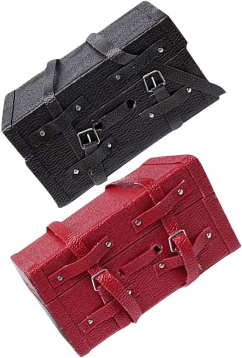 ifundom 2pcs Mini Vintage Suitcase Retro Dollhouse Accessories for Mini Room Decor -scene Adornment for Miniature Projects