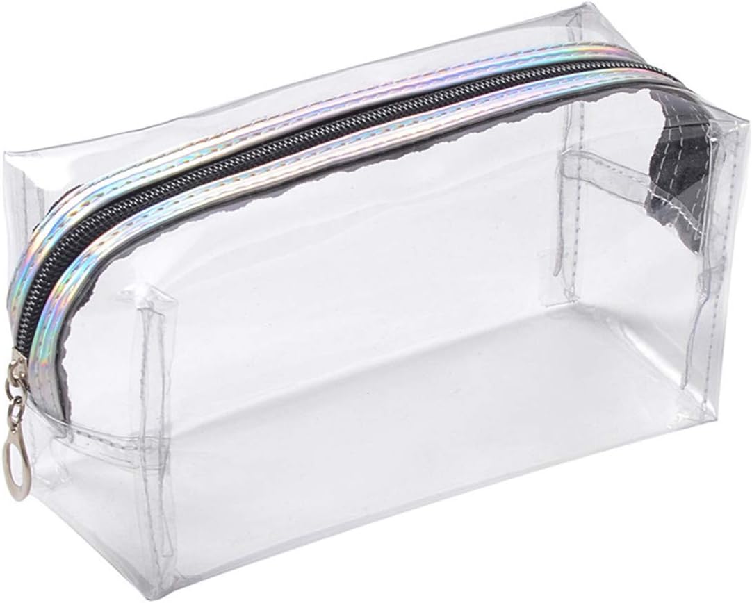 Clear Pencil Case, Large Transparent Plastic Pen Pencil Bag Makeup Pouch Travel Cosmetic Bag,School Supplies for Teenage Boys Girls Women