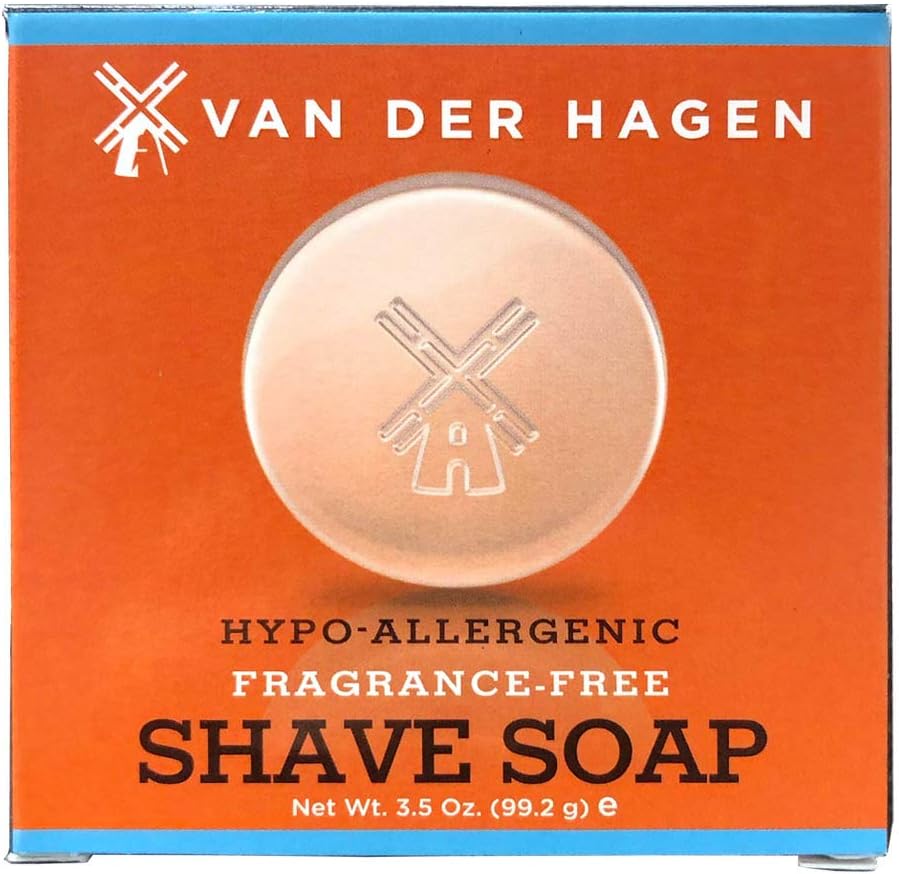 Van Der Hagen Men's Luxury Fragrance Free Shave Soap (Pack of 1)