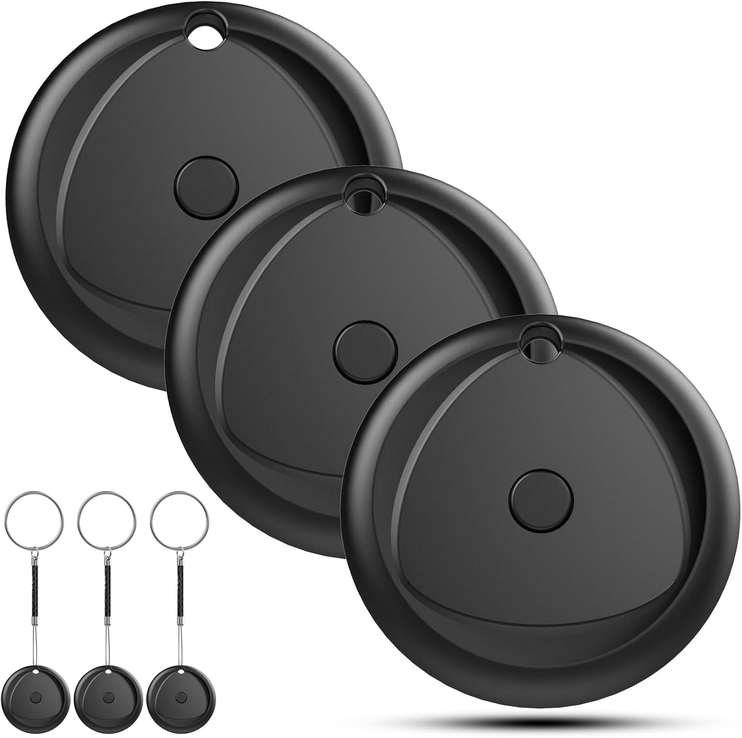 Air Tags, Smart Tarcker Tag Work with Apple Find My App (iOS only), Keys Finder Tag with 80dB Alarm Volume, Replaceable Battery, IP67 Waterproof Item Locator for Luggage, Backpack, Wallet etc, 3-Pack