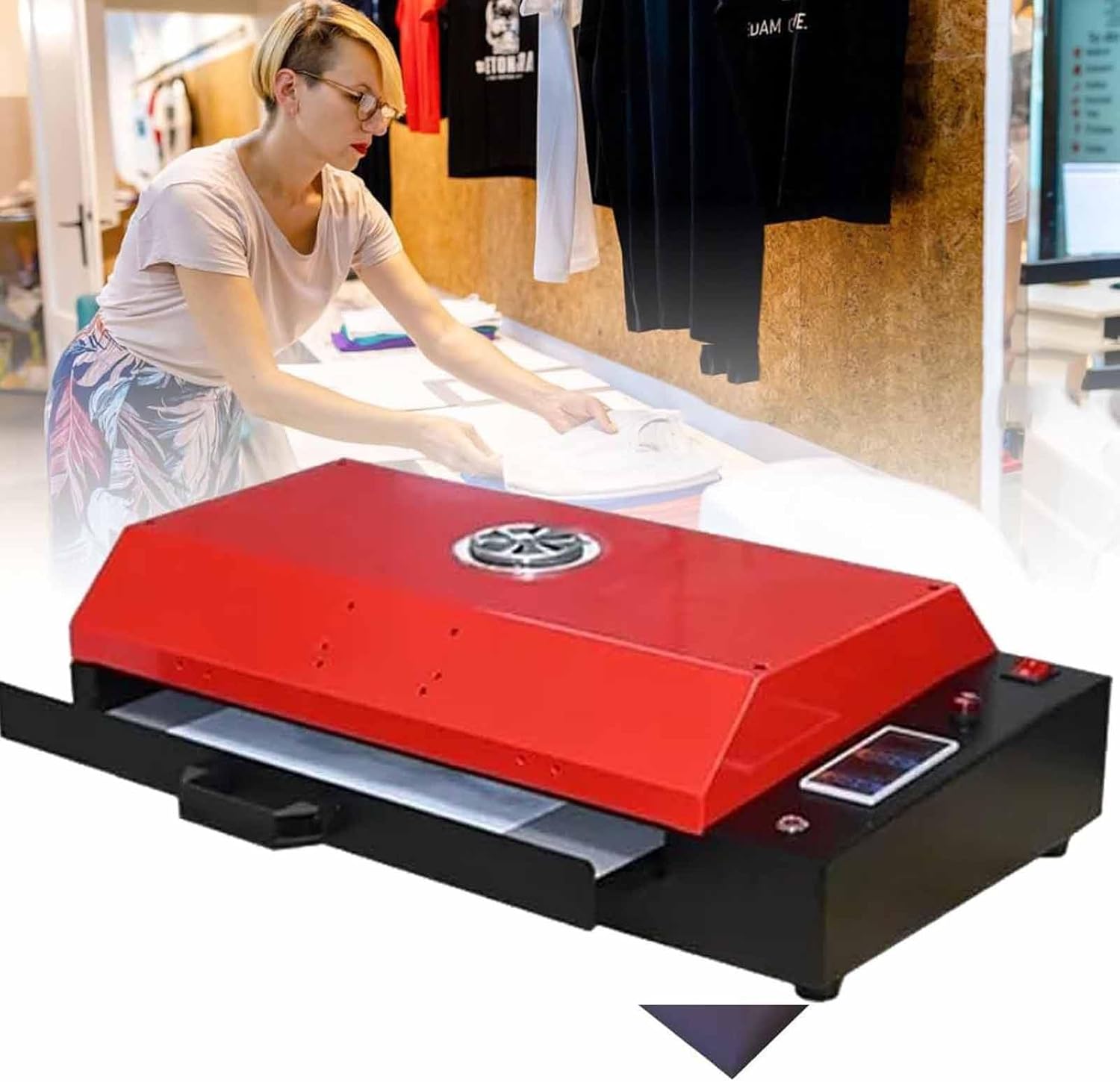 DDZJTPP DTF Transfer Film Oven - A3 DTF Heating Dryer with Temperature Control, Digital Display, and Powder Drying for T-Shirt Printing, Thermal Transfer Machine