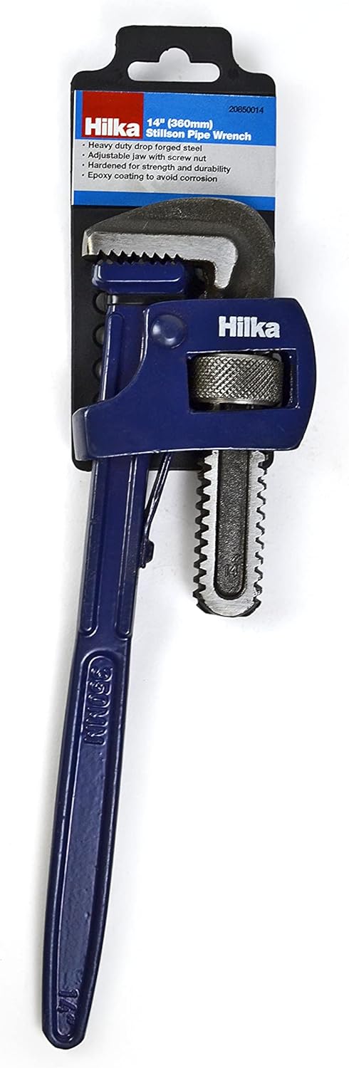 Hilka 20850014 14" (360 mm) Stillson Pipe Wrench, Black
