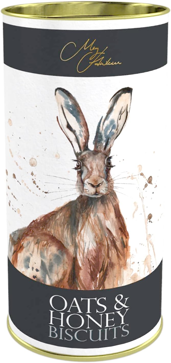 Meg Hawkins - The Hare, Oats & Honey Biscuits, Naturally Sweet, Wholesome Treat, 160 g Drum