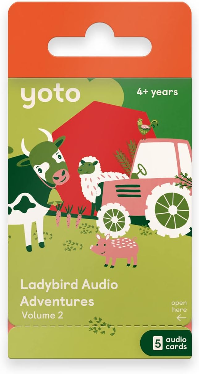 YOTO Ladybird Audio Adventures Collection: Vol. 2 – Kids 5 Audio Cards for Use with Player & Mini All-in-1 Audio Device, Screen-Free Listening with Fun Playtime, Bedtime & Travel Stories, Ages 5+