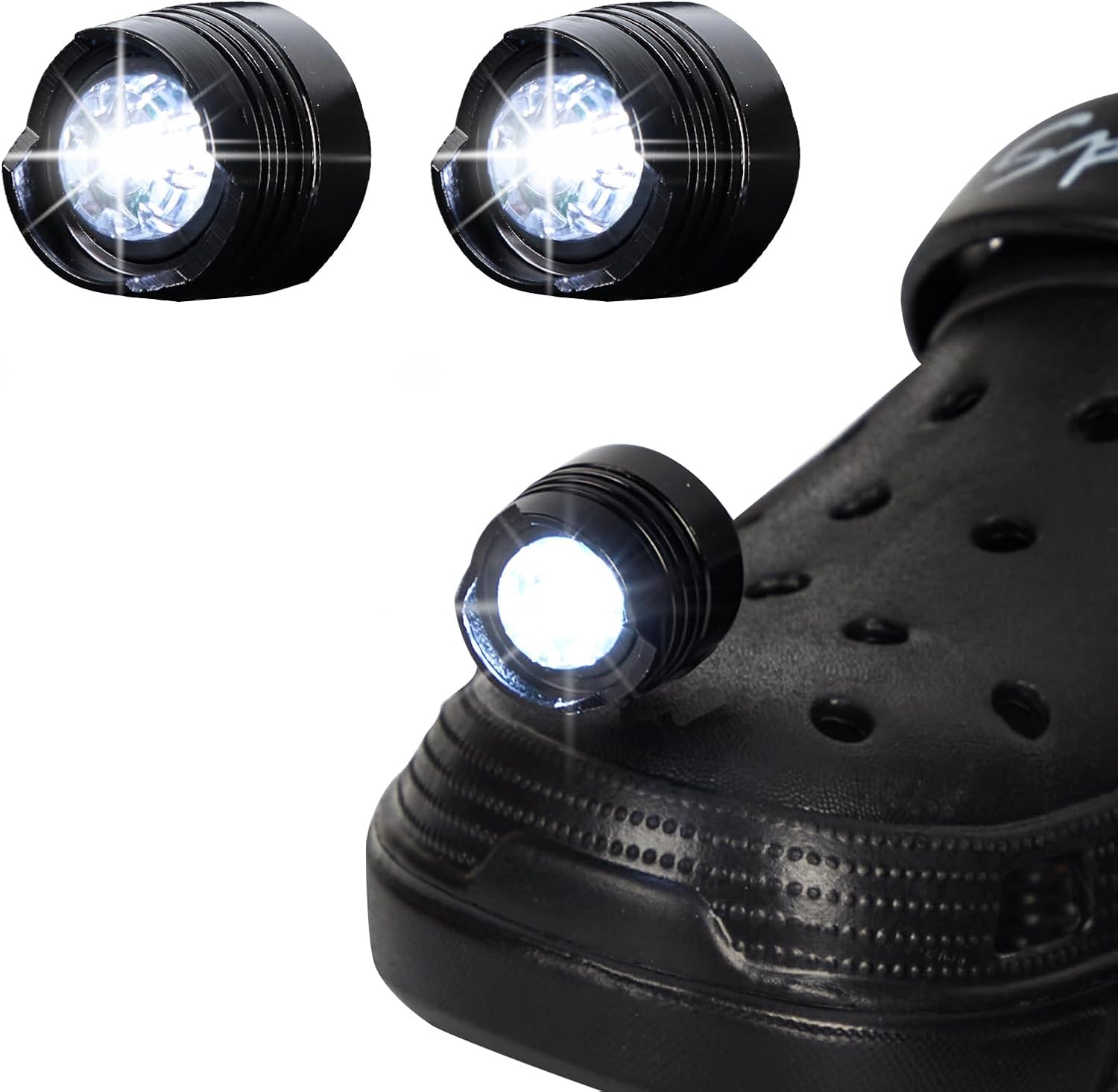 LED Clogs Shoes Light 2 Pcs,for Headlights for Croc 72 Hours in The Dark,for Dog Walking,Handy Camping,Night Running Gifts