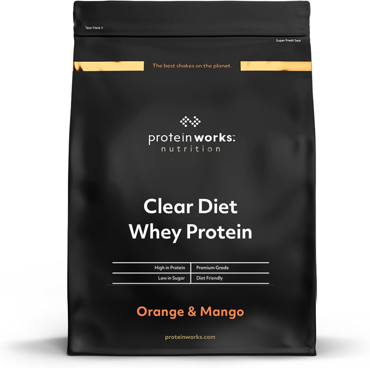 Protein Works - Clear Diet Whey Protein Isolate Powder, Refreshing High Protein Drink, 20 Shakes, Orange & Mango, 500g