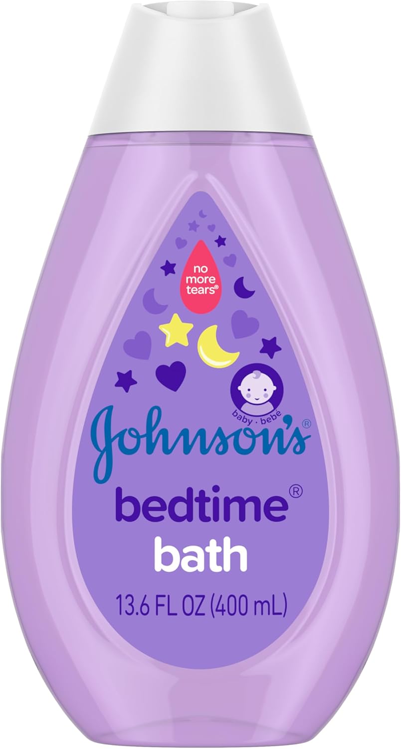 Johnson's Baby TearFree Bedtime Bath with Soothing NaturalCalm fl., Purple, Aromas, 13.6 Fl Oz (Pack of 3)