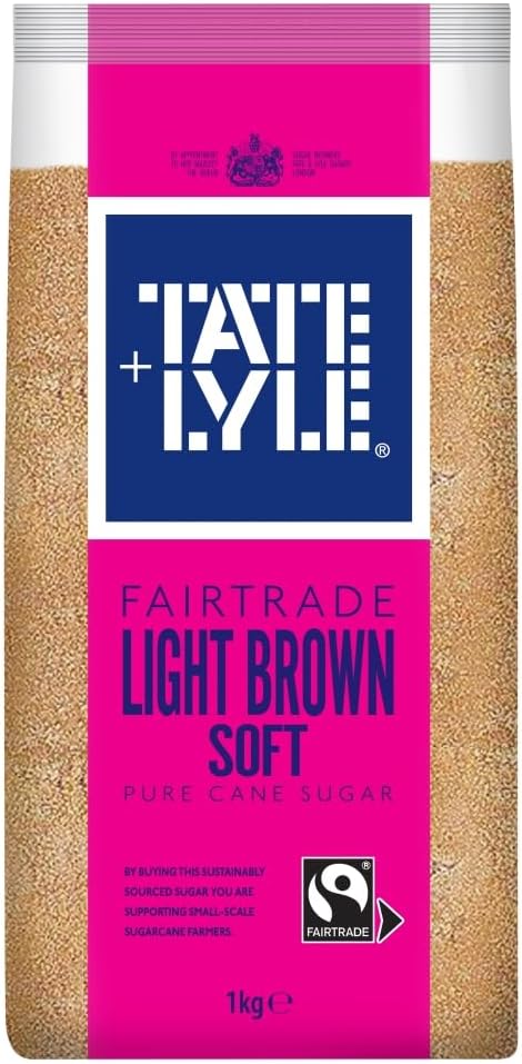 Tate & Lyle - Fairtrade Light Soft Brown Sugar - Buttery Caramel Flavour and Quick-Dissolving Crystals - For Baking, Sauces & Preserves - Sugar 1kg Bag