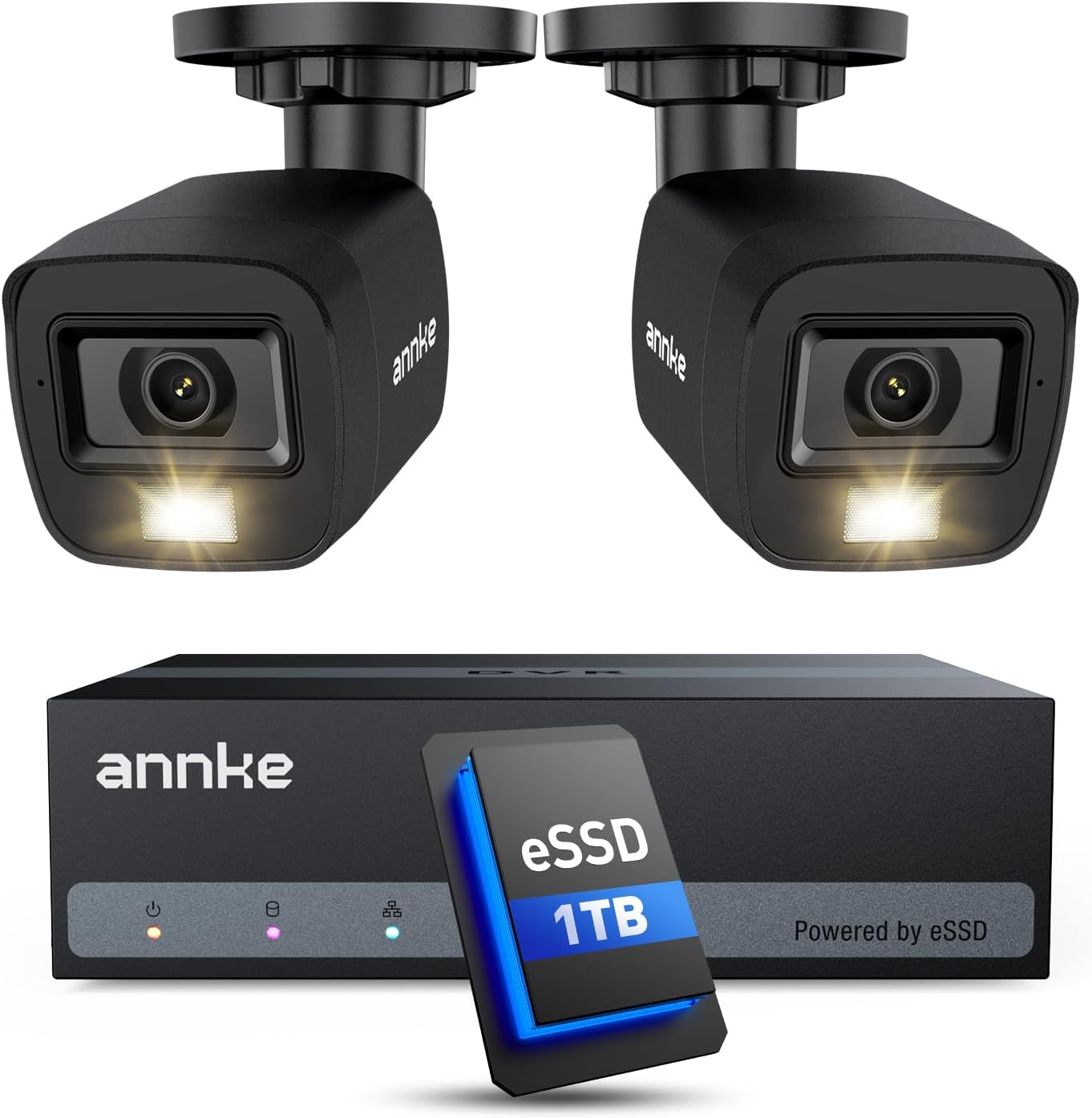ANNKE 3K Lite 2MP CCTV Camera System 4CH Security DVR with Internal SSD 1TB