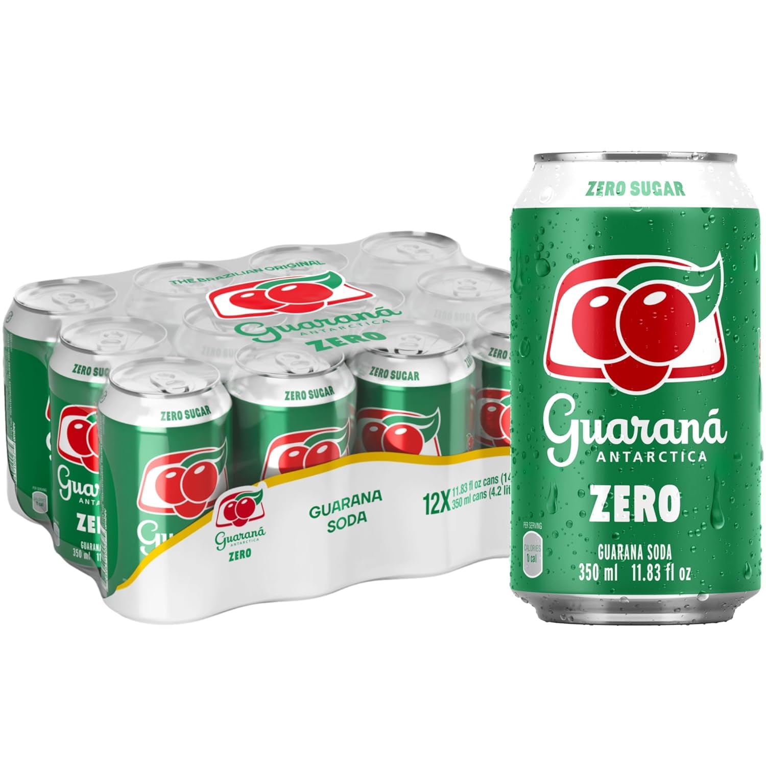 GUARANA ANTARTICA DIET SODA 12oz. - 12 pack.
