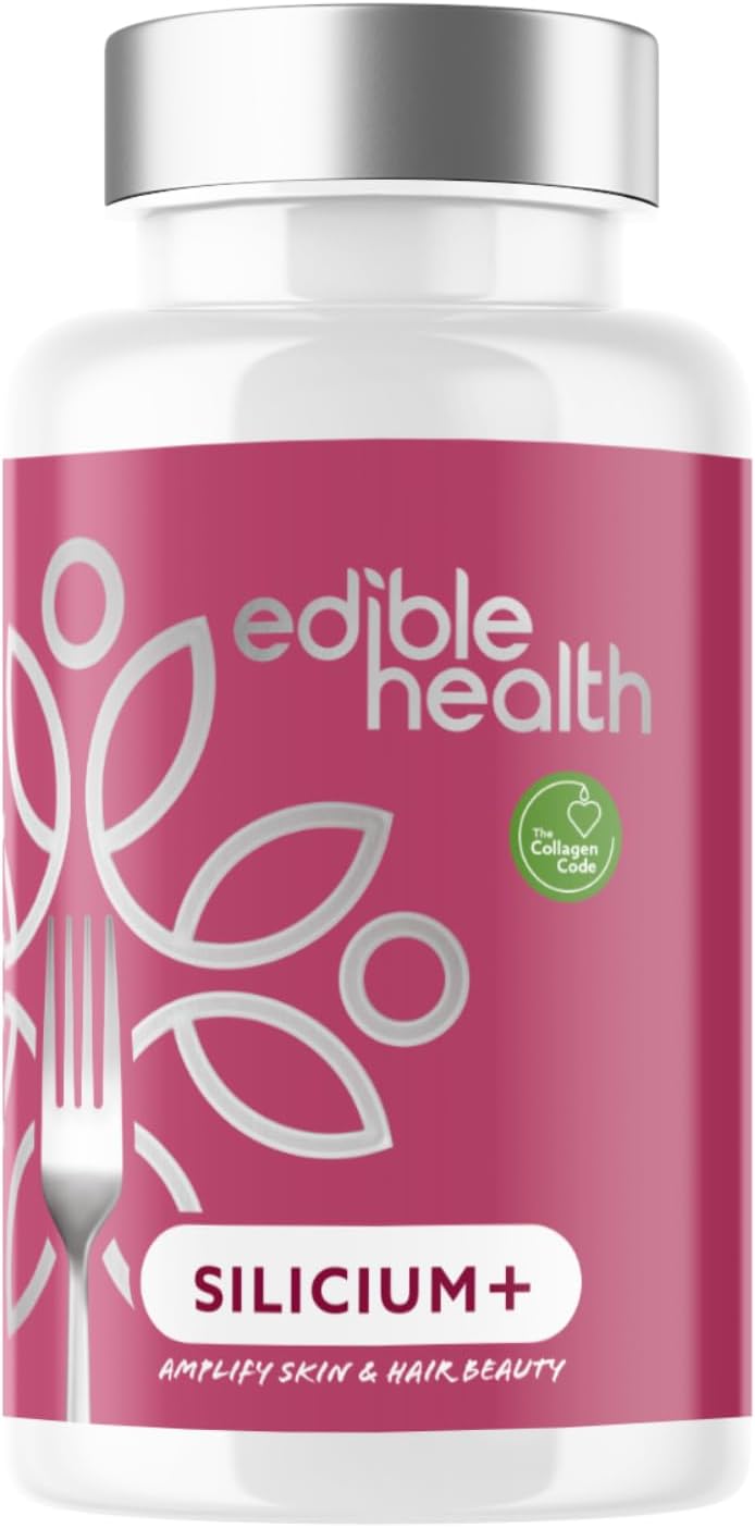 Edible Health Silicium+ – Mesoporosil® Silica with Biotin, Vitamin C, Vitamin E & MCT – 1 Capsule Daily – High Bioavailability – Supports Skin, Hair & Collagen – 30-Day Supply