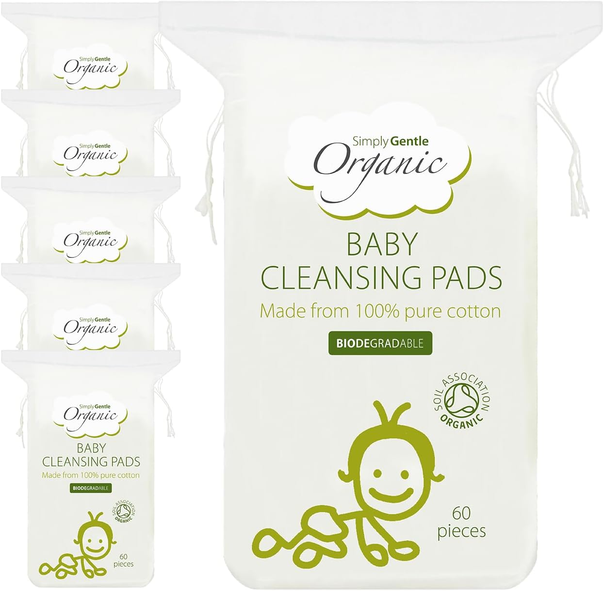 Simply Gentle Organic Baby Pad (Pack of 6)