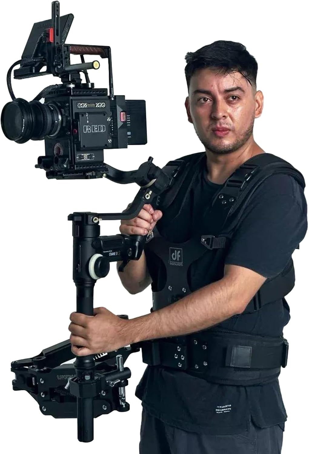 DF DIGITALFOTO Thanos Pro C3II Gimbal Vest Steadycam System with Angle Adjusting Adapter, Compatible with DJI RS2/RSC2/RS3/RS3Pro/RS4/RS4Pro ZHIYUN Crane 3S/FeiyuTech Scorp Pro, Payload 5-12.5kg