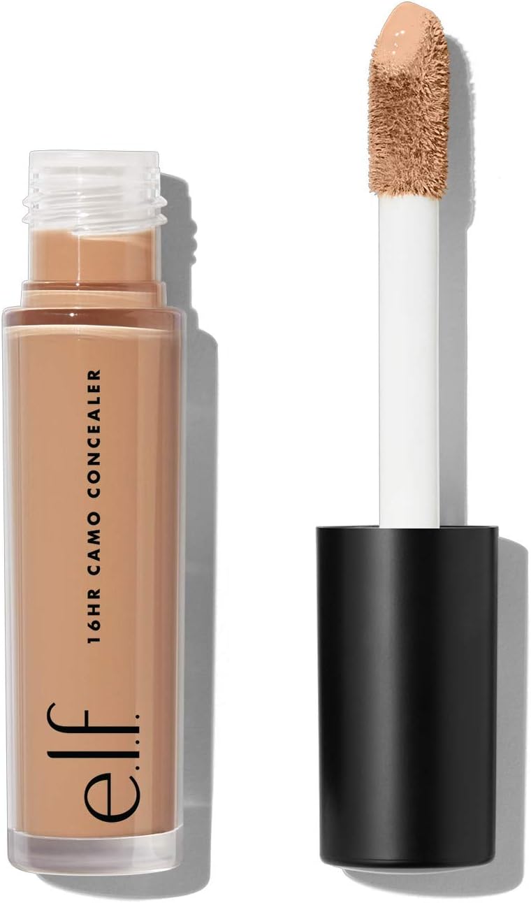 e.l.f. 16HR Camo Concealer, Full Coverage & Highly Pigmented, Matte Finish, Tan Latte, 0.203 Fl Oz (6mL)