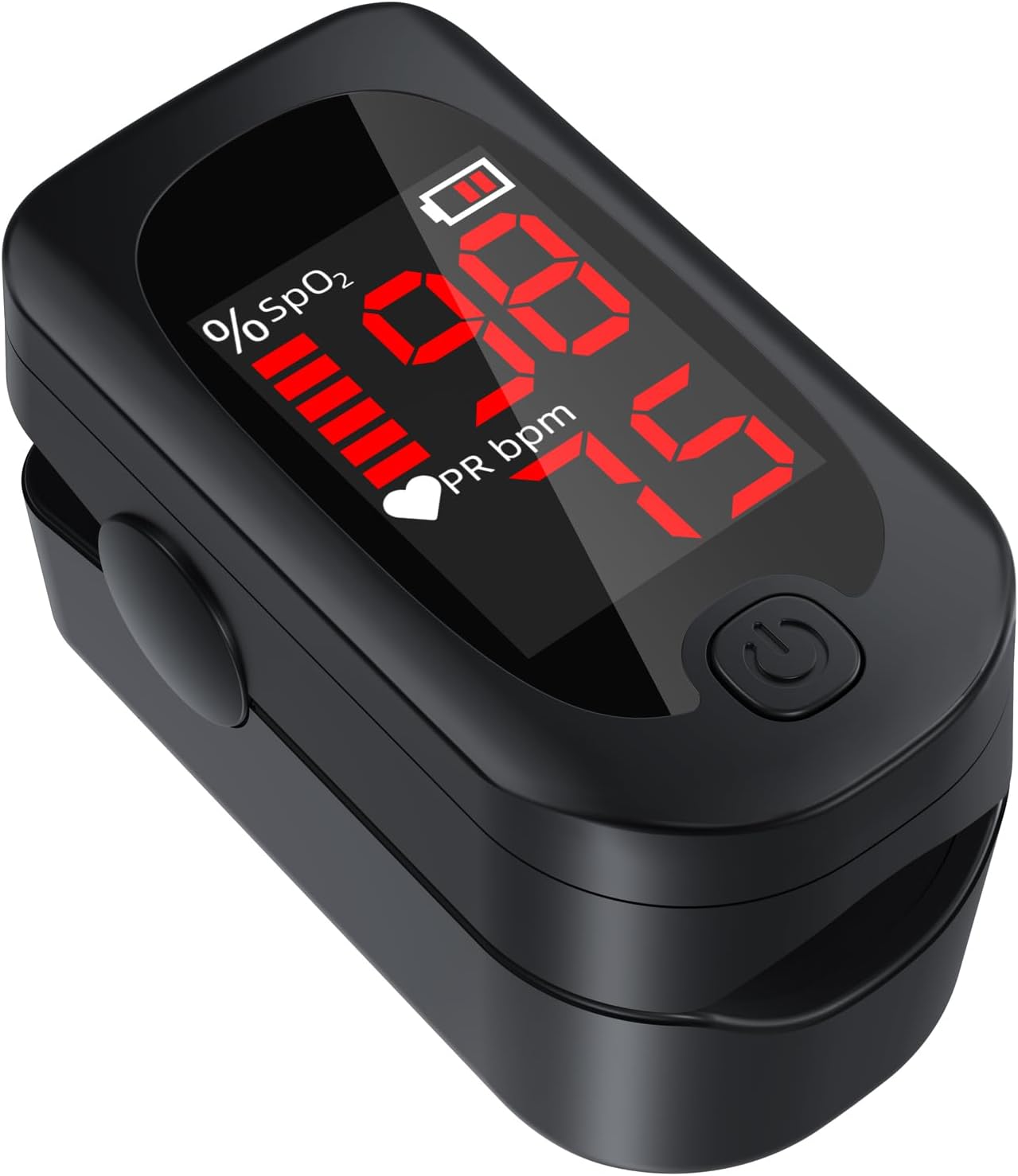 Metene Pulse Oximeter Fingertip, Blood Oxygen Saturation Monitor, Heart Rate Monitor and SpO2 Levels, Portable Pulse Oximeter with Case, Lanyard and Batteries