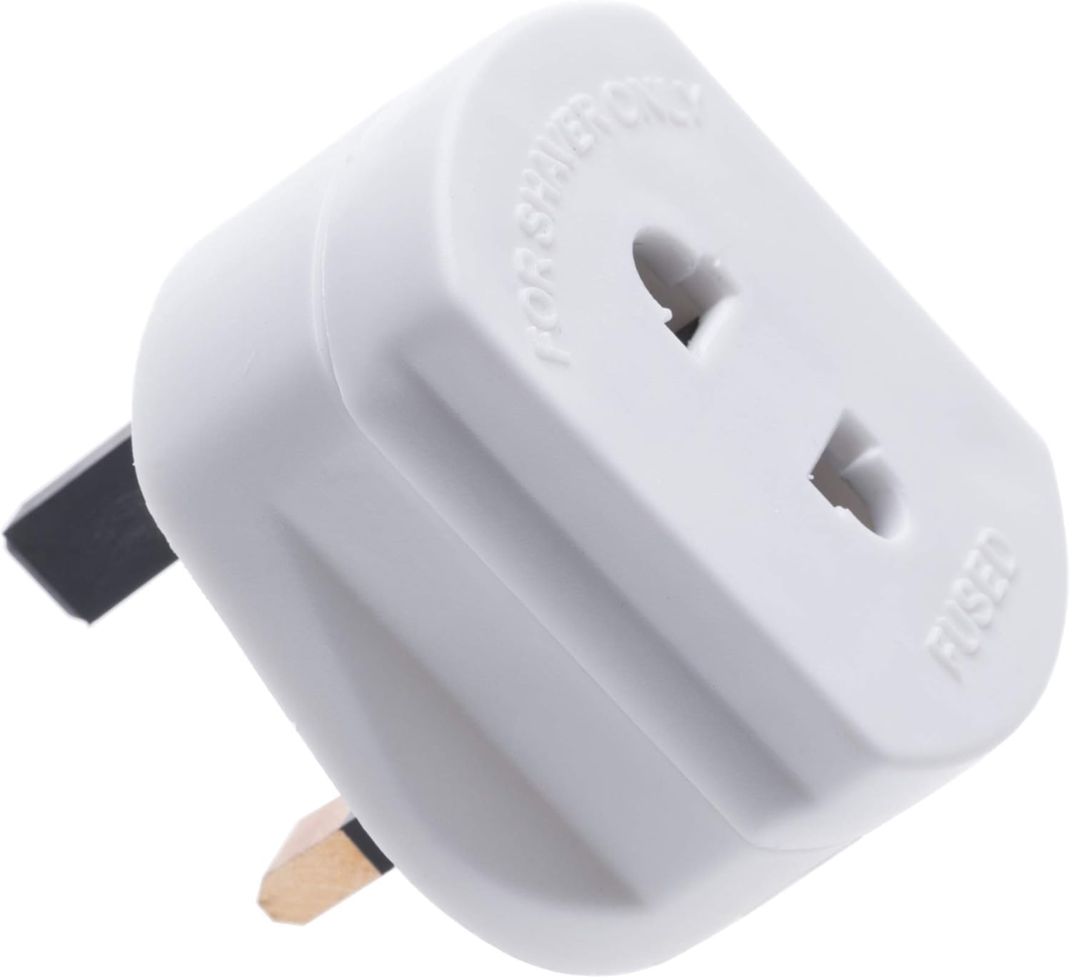 Toothbrush Adaptor Plug UK Charger Shaver Socket 2 Pin to 3 Pin Electric Converter Bathroom Two to Three Prong Charging Tooth Brush Razor Plugs Electrical Shaving (White)