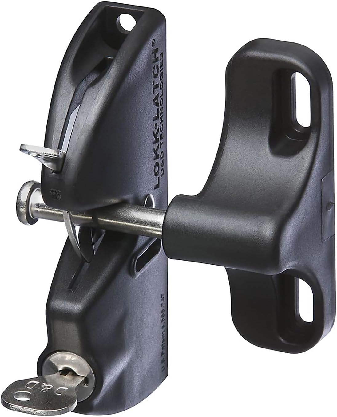 National Hardware N346-201 V6201 LokkLatch in Black, 4-9/16"