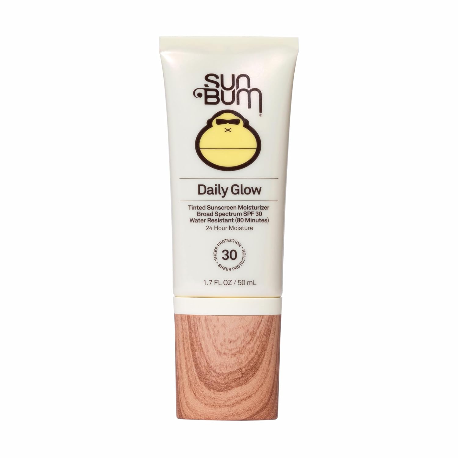 Sun Bum Daily SPF 30 Glow Sunscreen Face Lotion - Moisturizing Facial Sunscreen - Tinted - Dewy Finish - Hawaii 104 Act Compliant (Made without Octinoxate & Oxybenzone) - Travel Friendly - 1.7 oz
