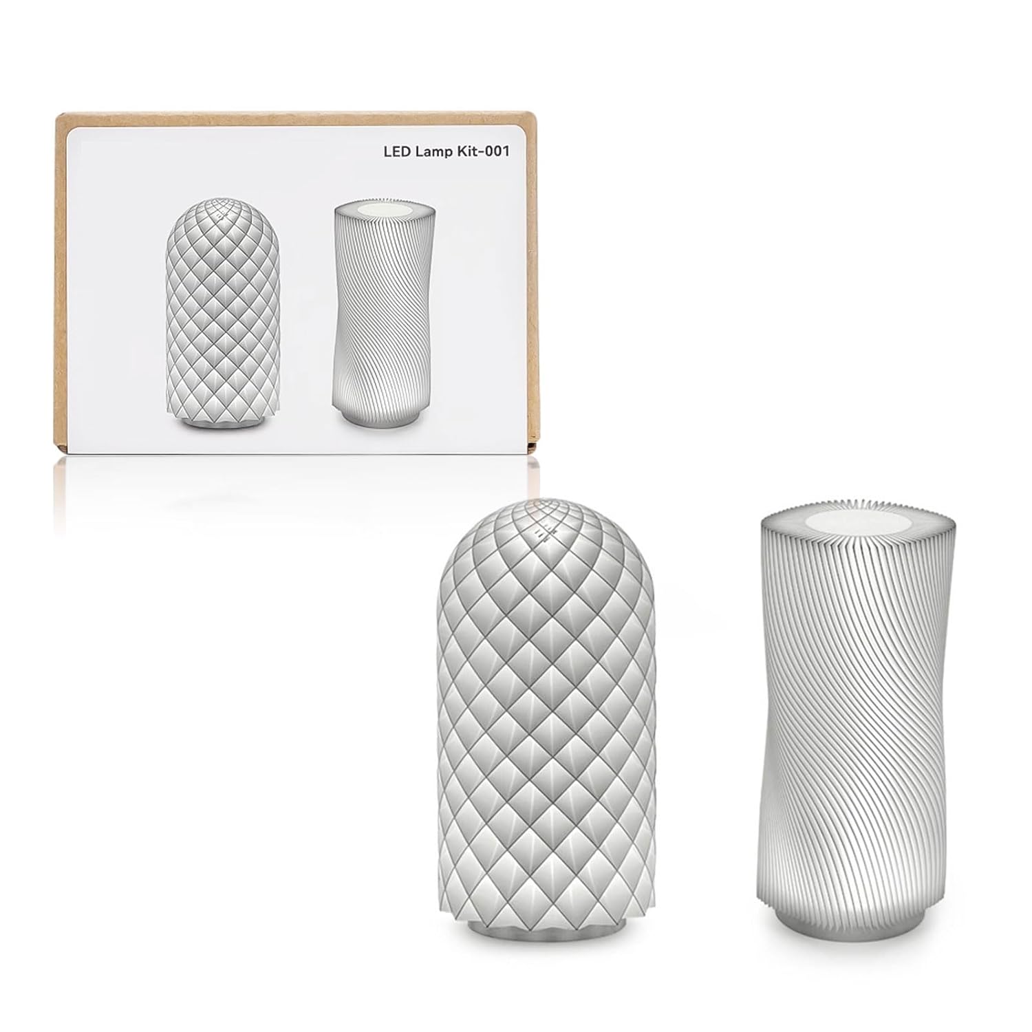 Original Bamboo Lab Makerworld MH001 3D Printed LED Lamp Creative Model Components LED Warm Light 3D Printer DIY Compatible with Bambu Lab P1P/P1S,A1/A1 Mini,X1/X1C/X1E 3D Printers-Prints NOT included