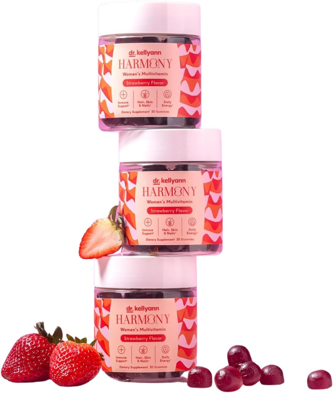Dr. Kellyann Everyday Multivitamin Gummies – Complete Daily Multivitamin with Essential Nutrients for Energy, Immune Support & Wellness – Gluten-Free, Non-GMO, Delicious Berry Flavor, 60 Gummies