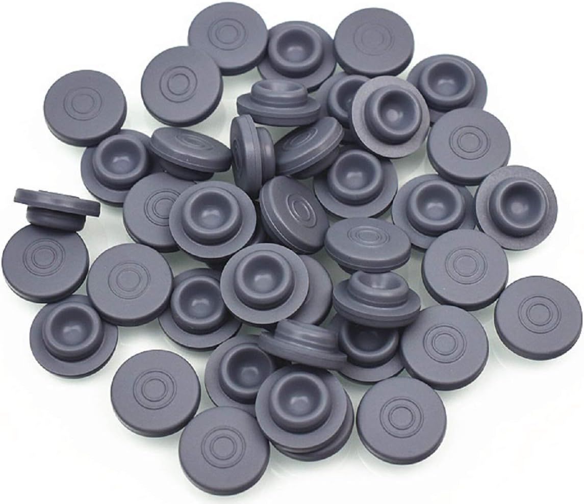 SUCOHANS 100 peices Mushrooms Self Healing Injection Ports, 20mm Rubber Bottle Stoppers, For 13 mm (0.51in) diameter opening Mason Jar Lids