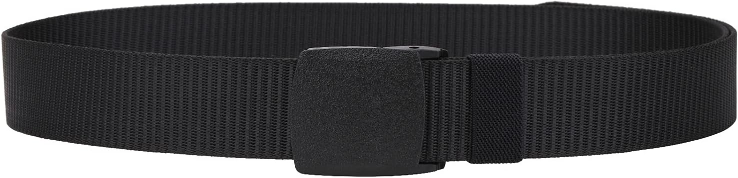 WedDecor Nylon Webbing Military-Style Belt, 1.5” Canvas Belt with Flip Plastic Buckle, Combat Webbing Belt for Cargo Pants, Tactical Belt for Military Wear, Outdoor Sports