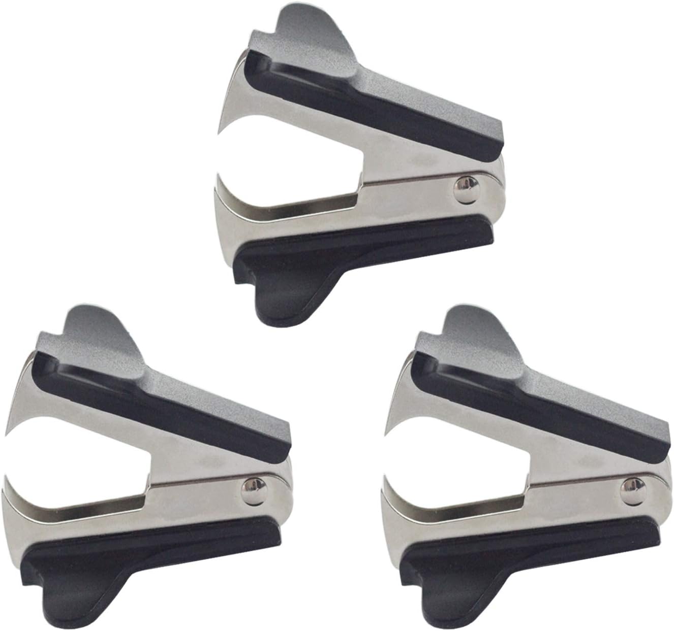 Staple Remover 3 Pack, Staple Remover, Staple Remover,Black Lightweight Staple, Grip Staple Pull, Steel Jaw Binding Supplies Removal, Tool for Family School Office