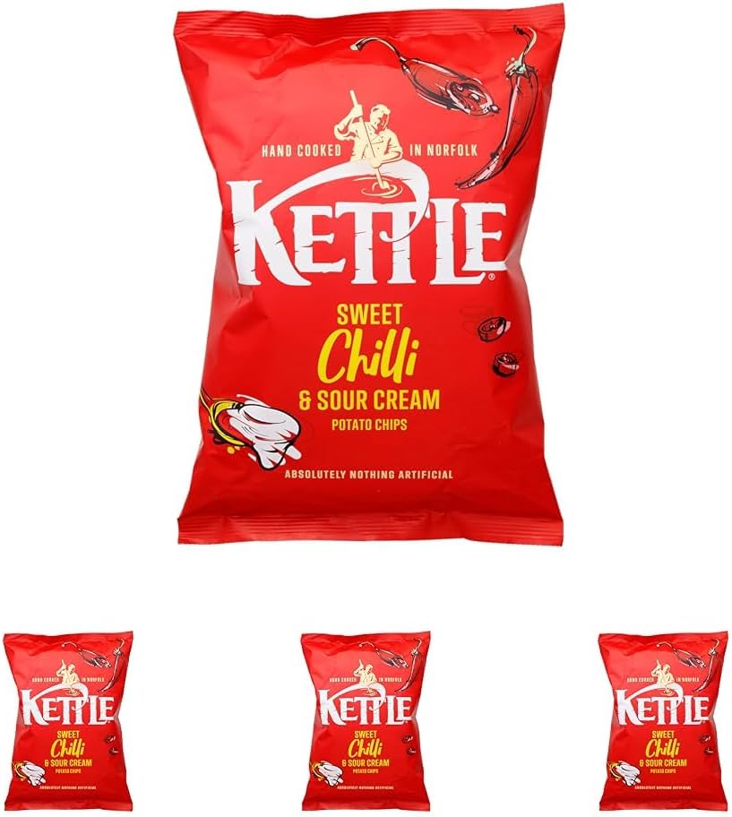Kettle Chips Sweet Chilli 130g (Pack of 4)