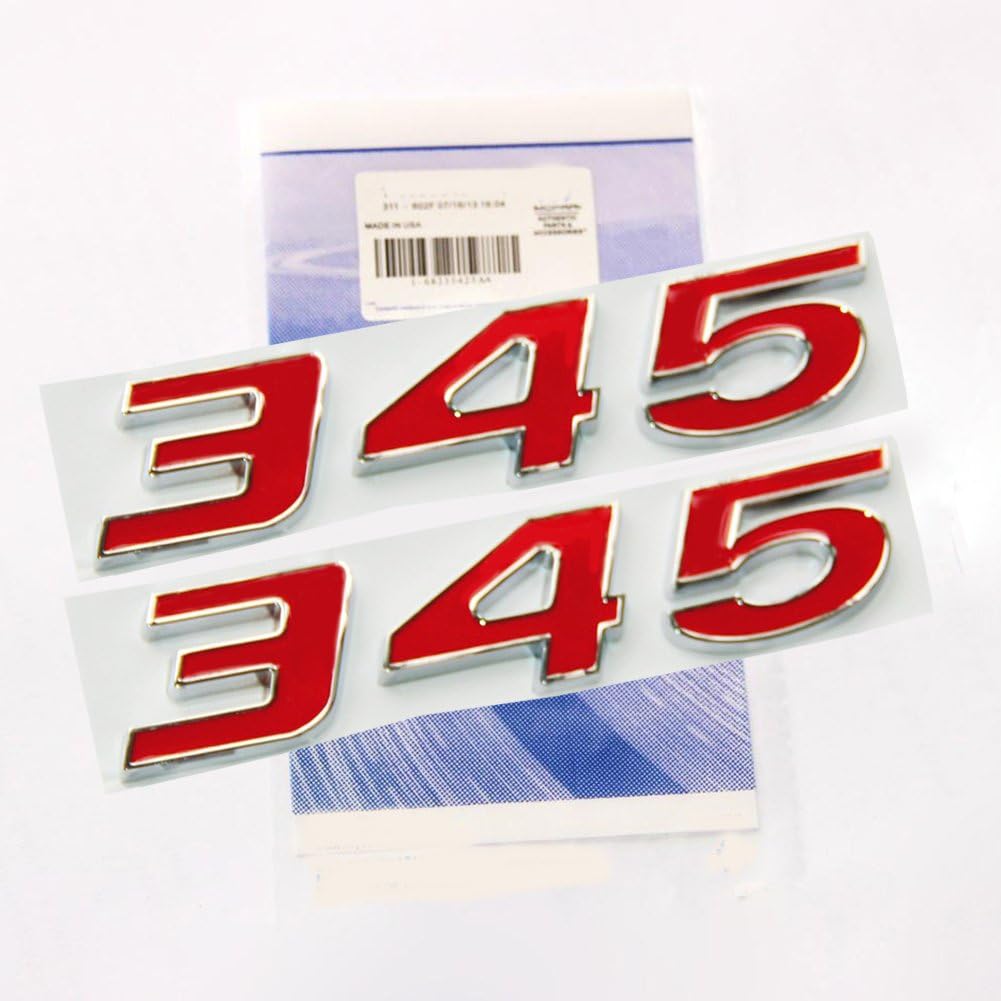 Yoaoo 2Pack Red OEM 345 Emblem Badges 3D Logo Compatible with 300C (2Red)