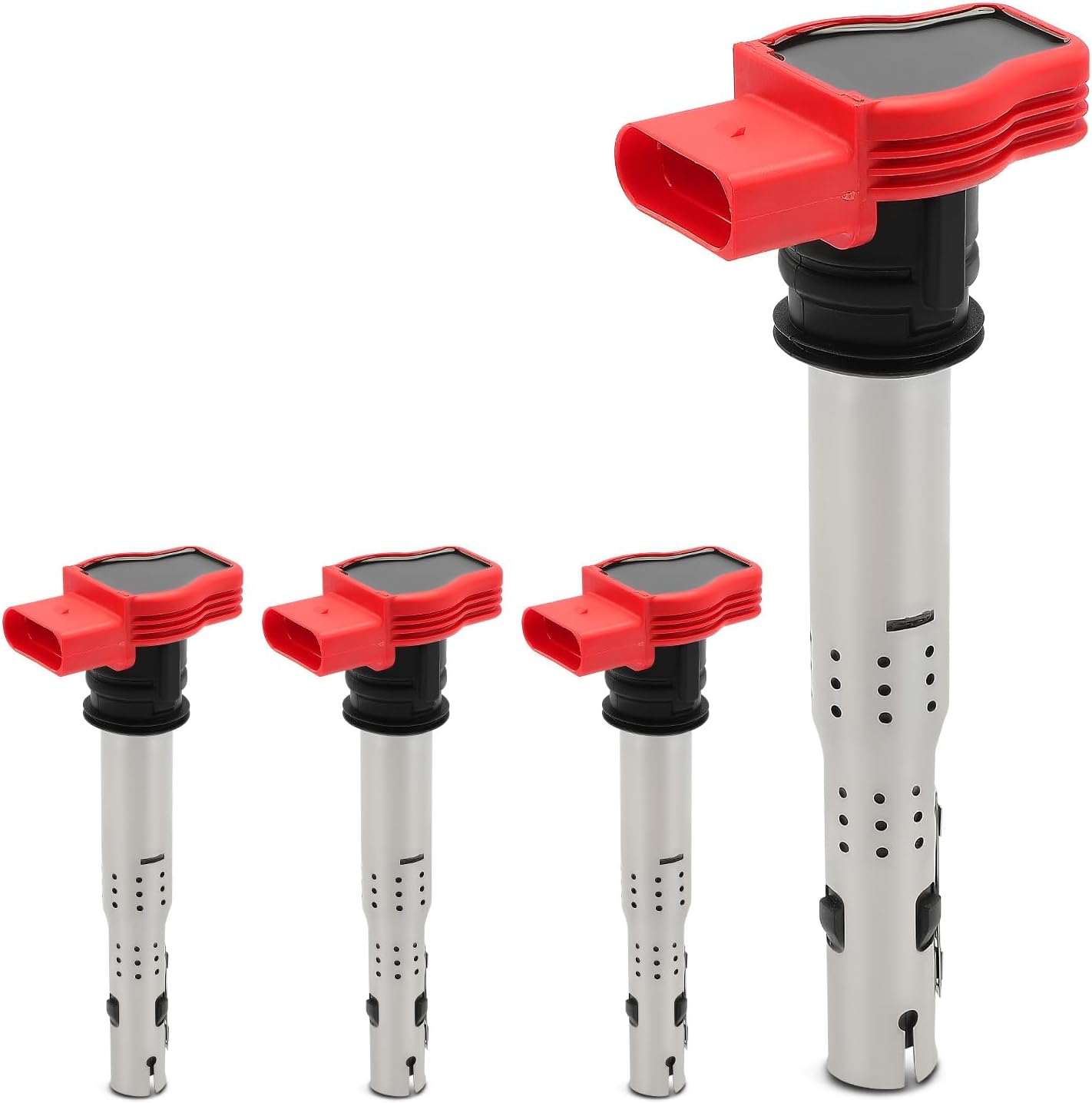 YHTAUTO Set of 4 Ignition Coil Pack Replacement for Audi Q7 2007-2010, A6 Quattro 2007-2011, A7 Quattro 2017-2018, A8 Quattro, R8, S5 & Volkswagen Touareg 2.0L 4.2L L4 V8 Replace 06E905115A