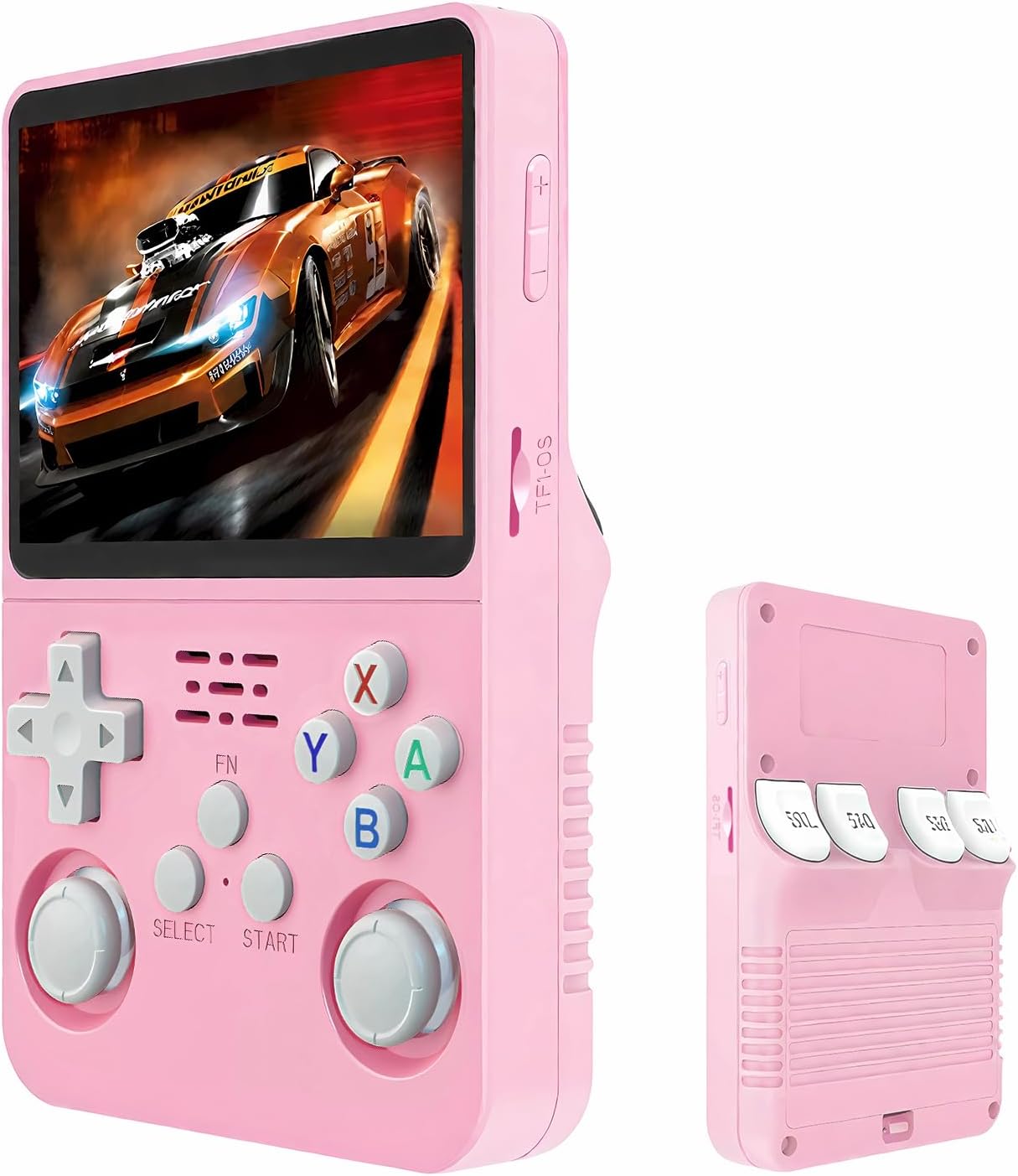 R36S Retro Handheld Game Console,18000+ Games,20+ Emulators,3D Joystick,64GB Memory,3.5" IPS Screen,3.5mm Audio Jack,OTG Support,3500mAh Battery,Portable Adult Video Game Console(Pink)