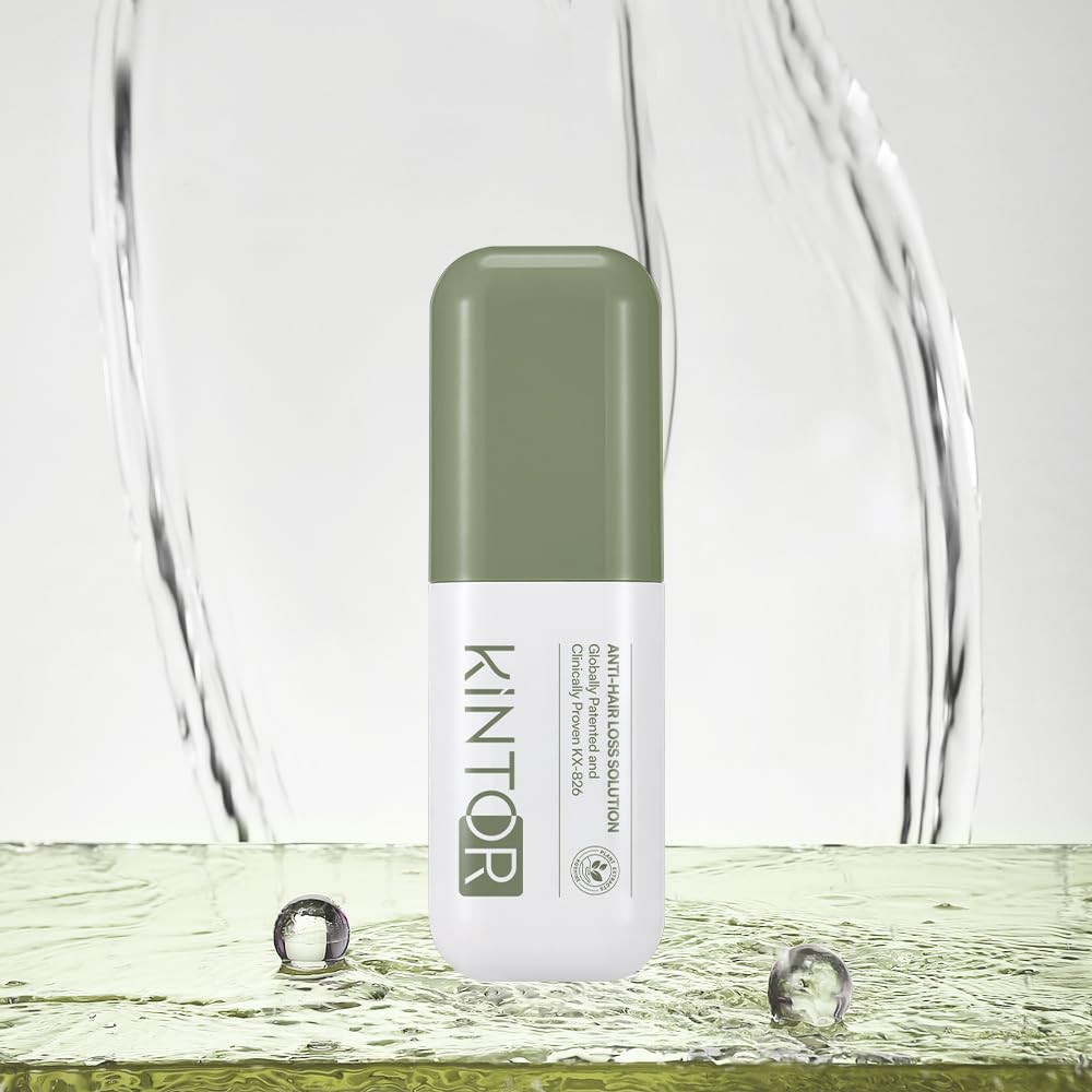0.5% KX-826 DHT Blocker Hair Thickening Growth Products，Plant-Based Extract Essence Anti-Hair Loss Solution,Hair Spray,3 Days Oil Control 1-2 Weeks Hair Loss Reduction 3-6 Months New Hair Visible