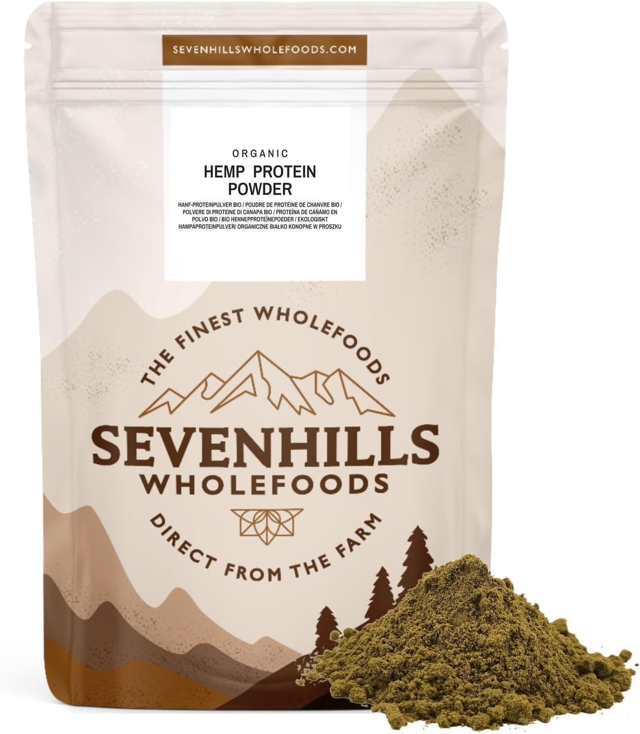 Sevenhills Wholefoods Organic Raw Hemp Protein Powder 1kg