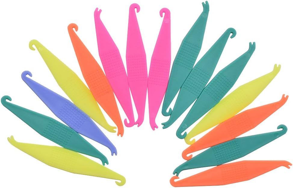 RZJZGZ Dental Elastic Rubber Bands Placers for Braces Disposable Plastic Orthodontic Elastic Placers Multi-color (15PCS)