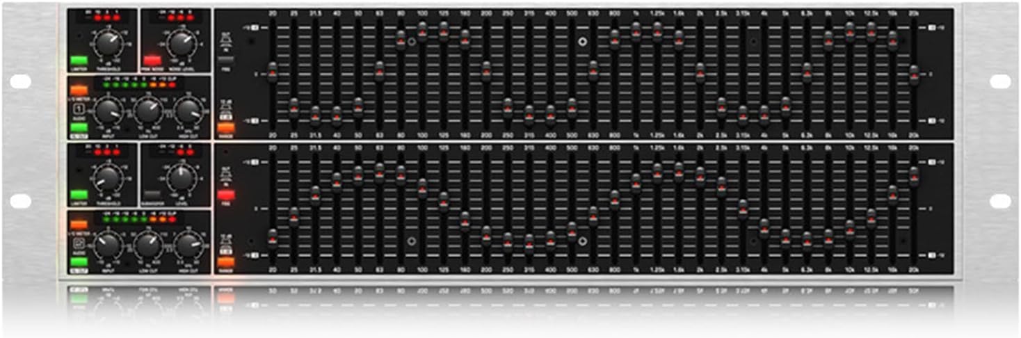 Dual Channel Graphic Equalizer, 31-Band Stereo Graphic Eq, With Fbo Feedback Detection System, Pink Noise Generator, Built-In Limiter, Standard Rack Height, For Studio