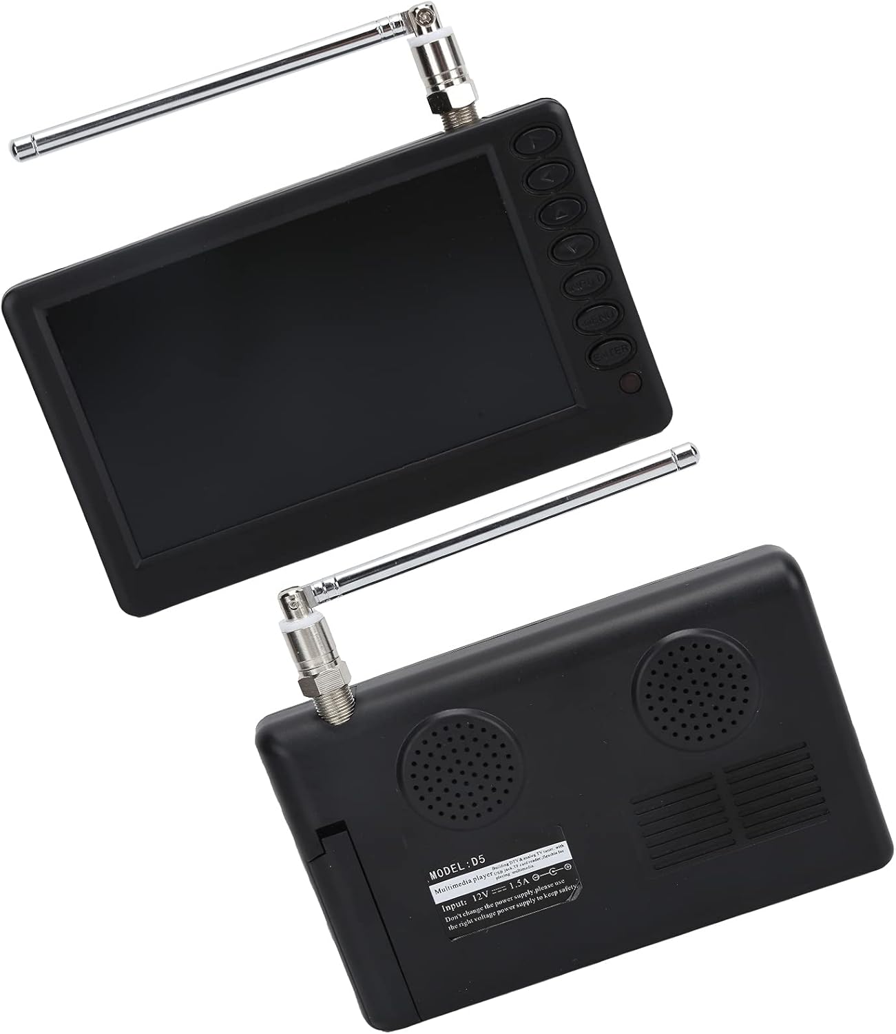 Portable TV with Freeview, LEADSTAR 5 Inch Digital Television Handheld Tvs Small TV for Car Camping Kitchen UK Plug 110‑220V Dheld 5 Portable