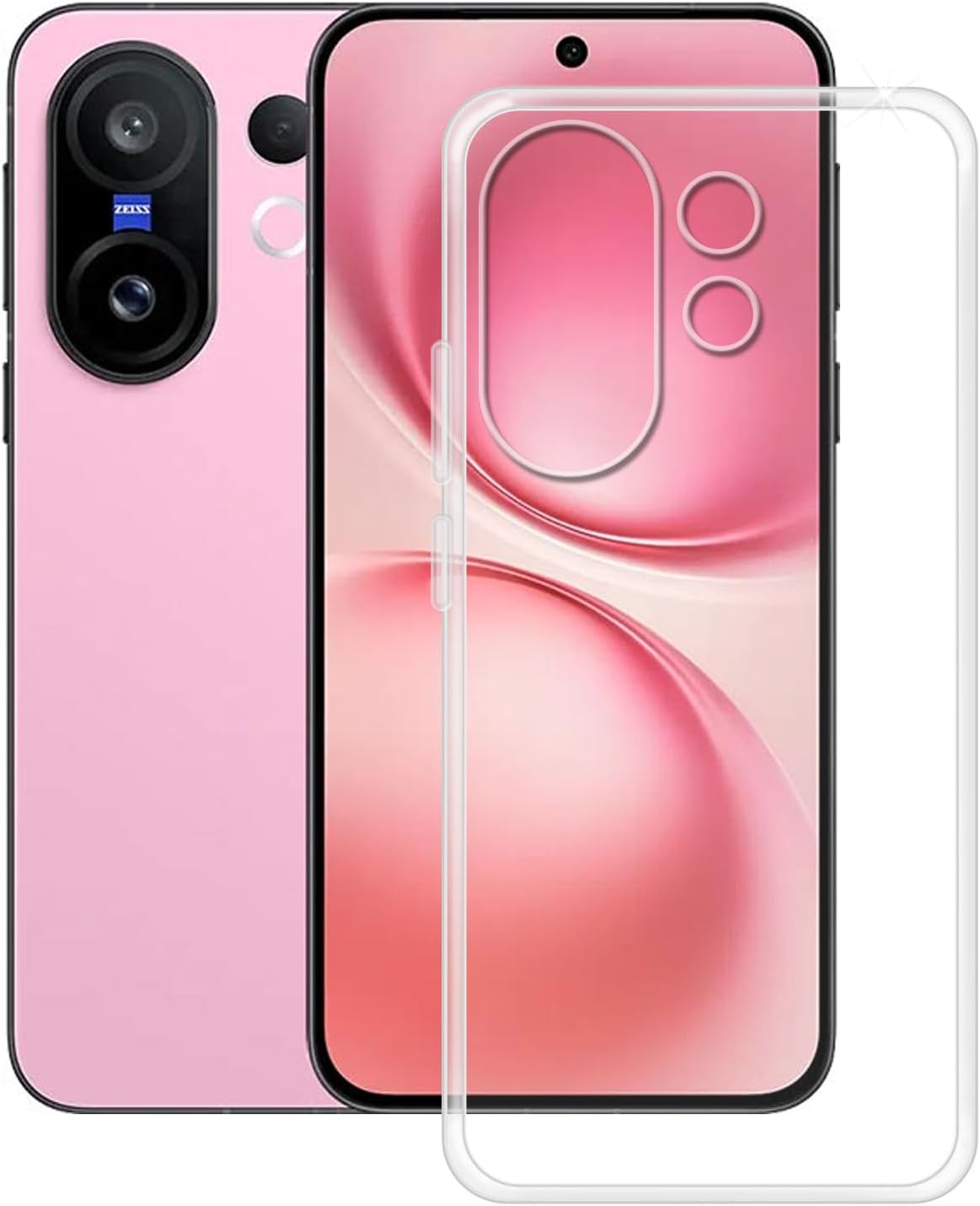 Phone Case for Vivo X200 FE (6.31"), Clear Shockproof Soft Silicone Cover [Ultra-Thin ] [Anti-Yellowing] Flexible TPU Bumper Shell for Vivo X200 FE - Clear