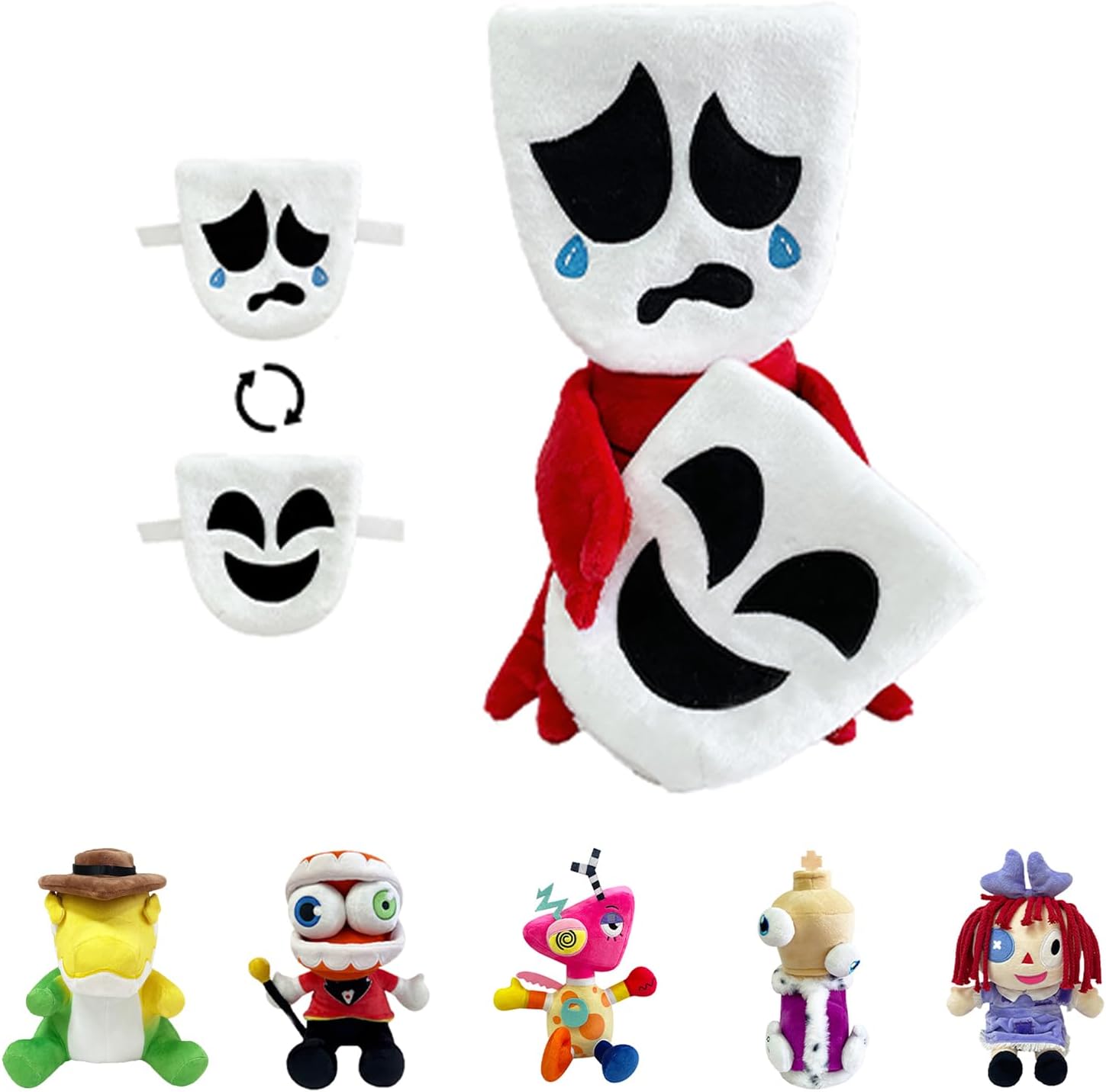 POPOYU Digital Gangle Plushies Stuffed Kinger Zooble Plushie Doll, The Amazing Circus Zooble Caine Plush Toys, Cute Soft Stuffed Figure Plush Doll for Kids Boys Girls TV Fans Birthday Gifts