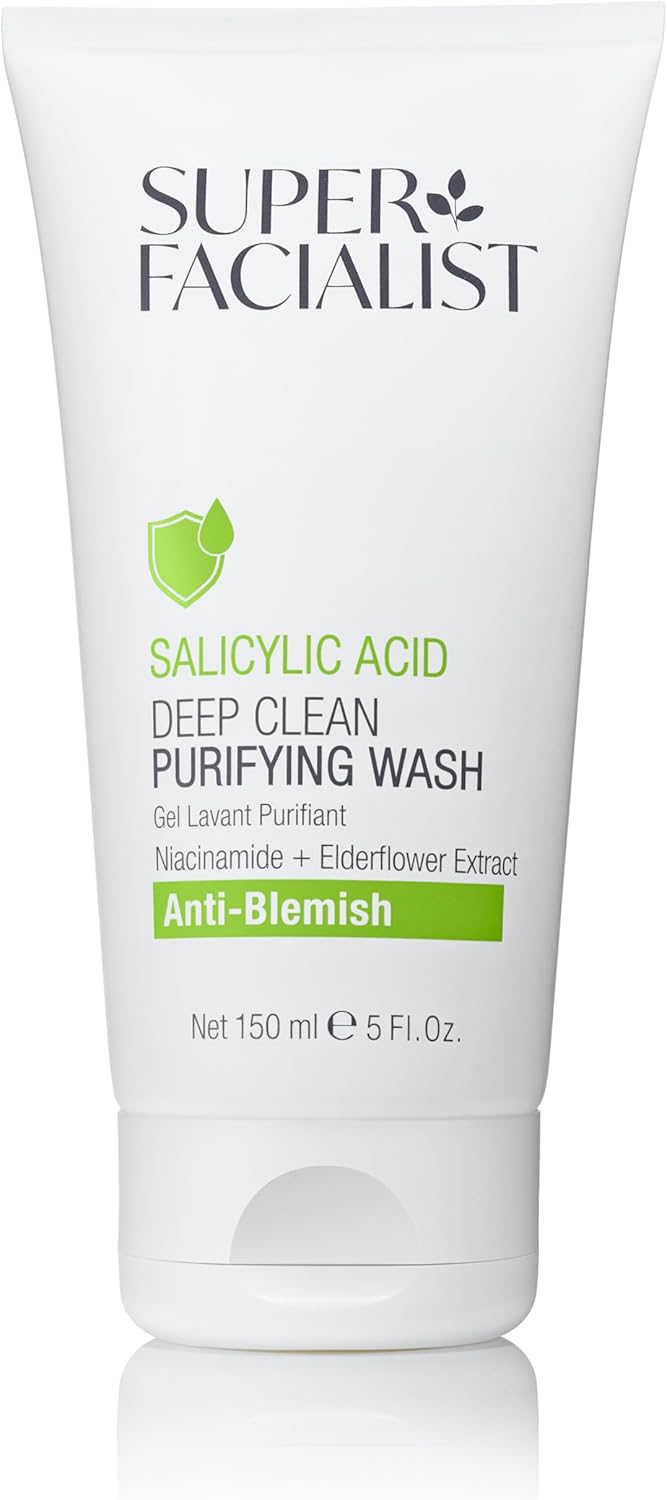 Super Facialist - Salicylic Acid Anti Blemish Purifying Cleansing Wash with Niacinamide (Vitamin B3), Face Cleanser & Face Wash for Clean and Clear Skin & Treat Acne, 150ml