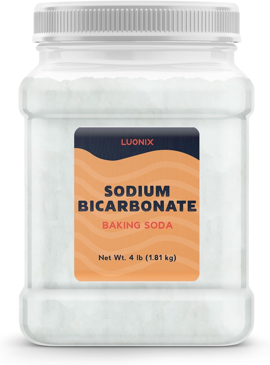 Luonix Sodium Bicarbonate, 4 lbs, Baking Soda, Cleaning & Baking