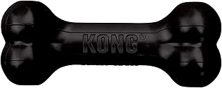 KONG - Extreme Goodie Bone - KONG's Most Durable Natural Rubber Dog Bone for Power Chewers - Black - For Medium Dogs